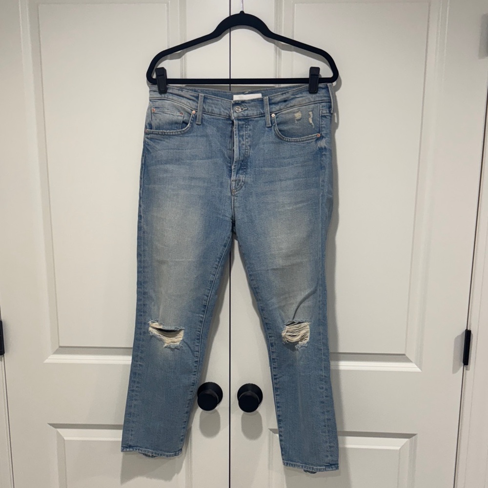 Mother, the scrapper ankle jeans